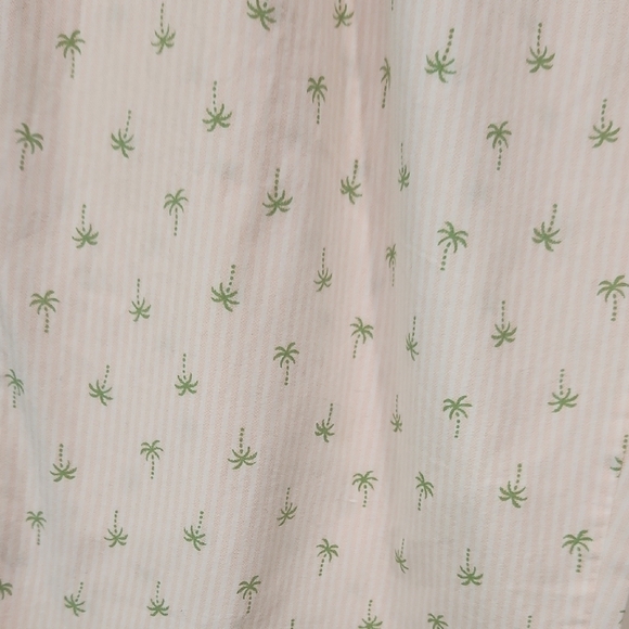 Cream Pajama Pants with Green Pattern - Picture 2 of 6